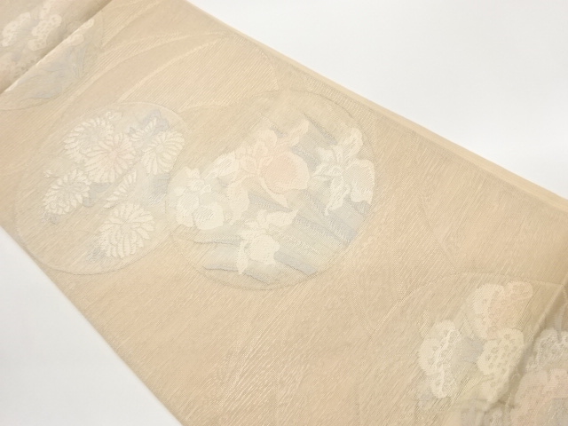 JAPANESE FUKURO OBI FOR SUMMER / WOVEN IRIS